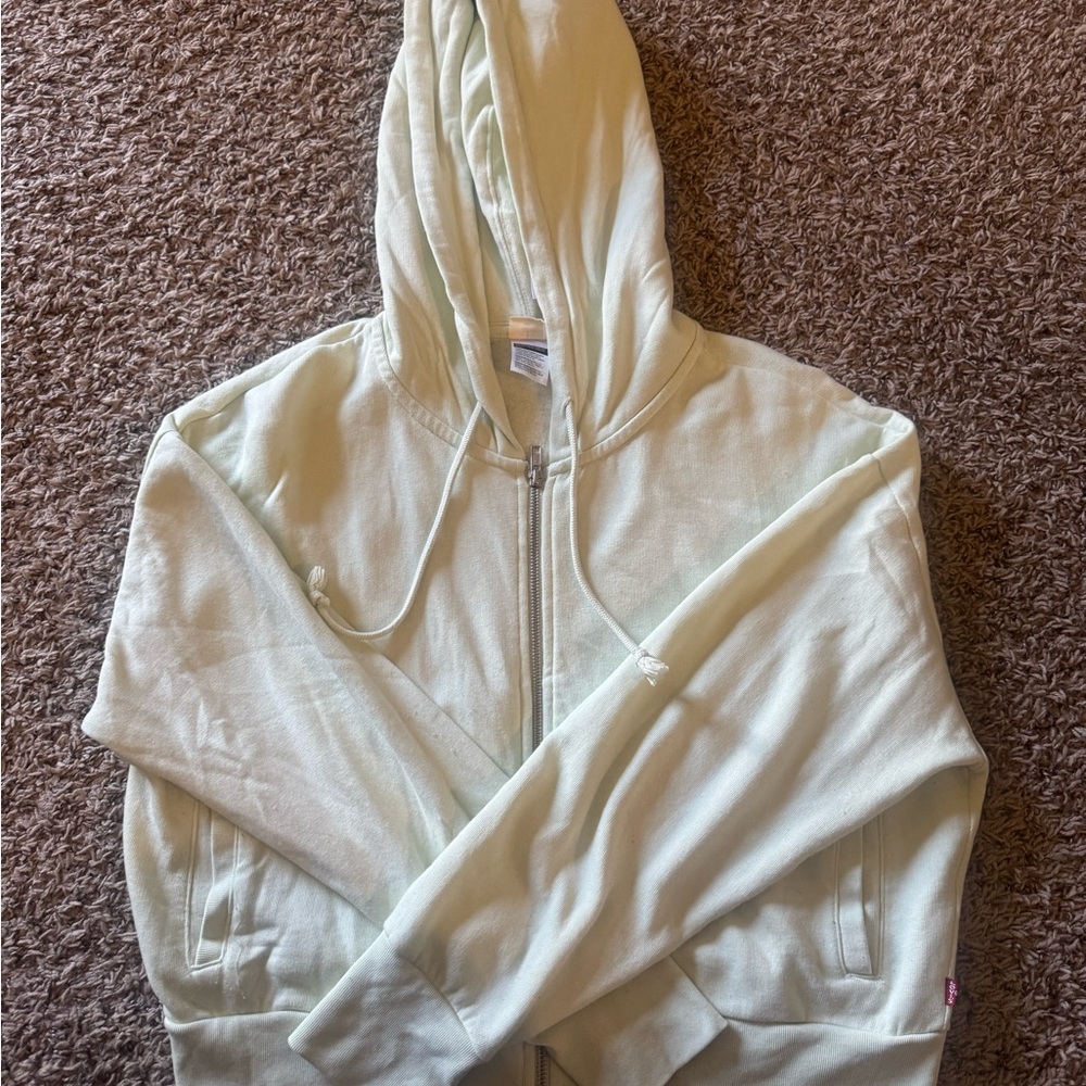 Light Green Levi’s Zip-Up Hoodie